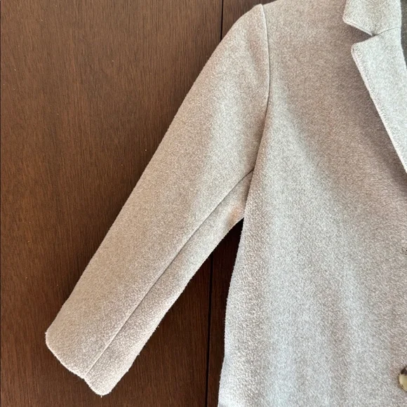 Zara Beige Buttoned coat - Picture 3 of 4